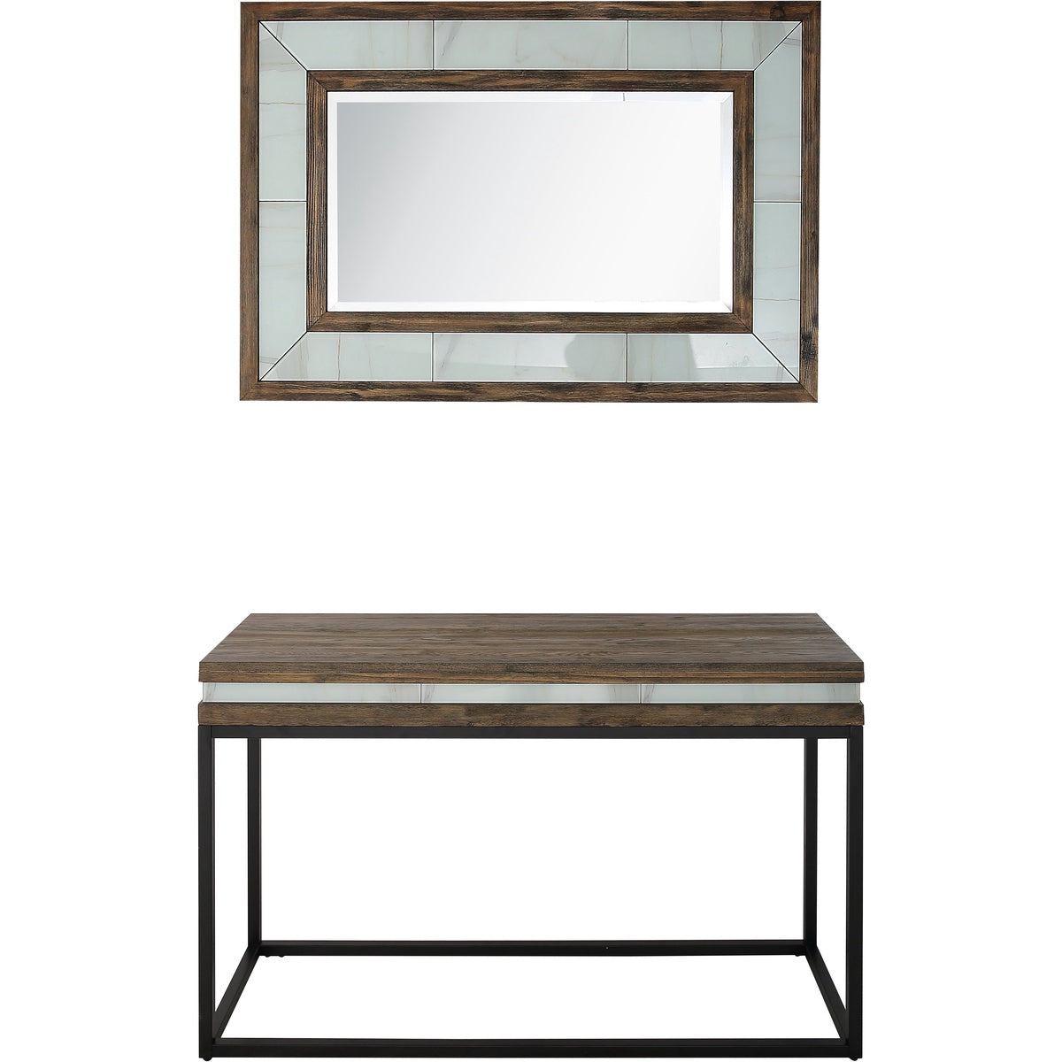  Camden Isle Bailey Wall Mirror and Console Table - Mirror - Bonton