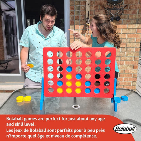 Bolaball Giant 4 in a Row Connect Game - Indoor/Outdoor Yard Game for Kids & Adults