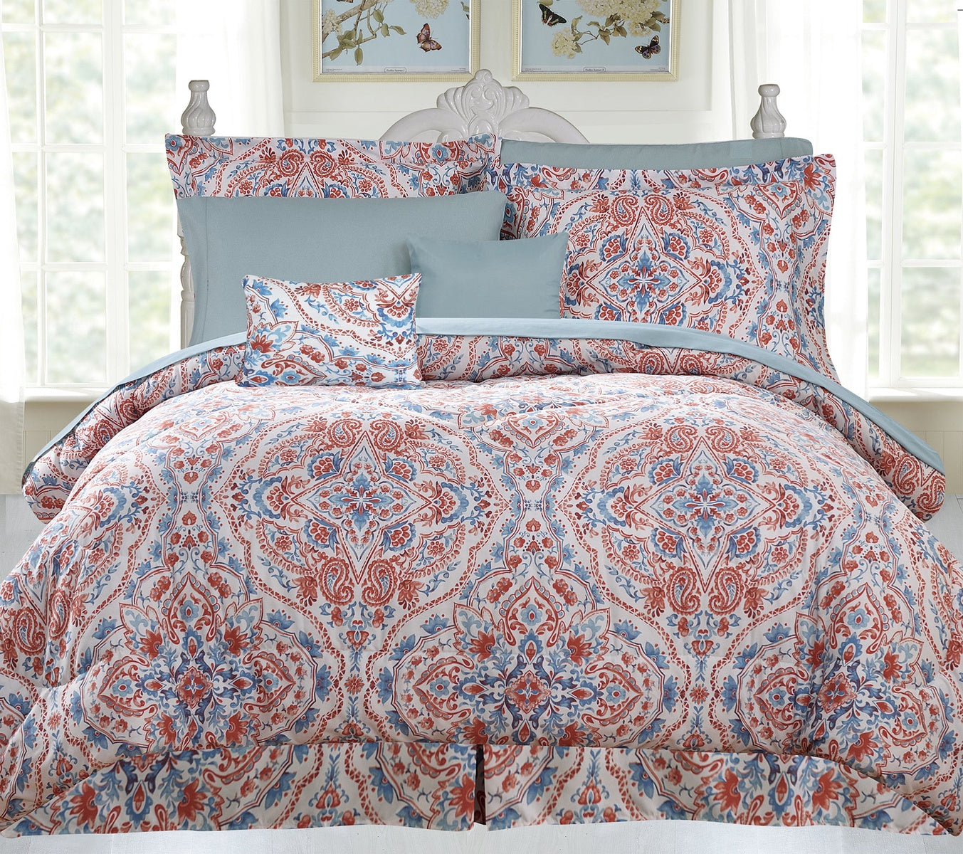  Kathy Ireland Home Kathy Ireland 10 Piece Bed in a Bag Set - King - Bonton