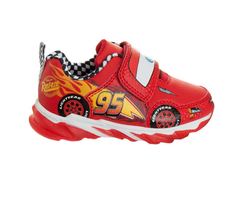 Disney Pixar Cars Boys Lightning McQueen Light Up Sneakers (Toddlers)