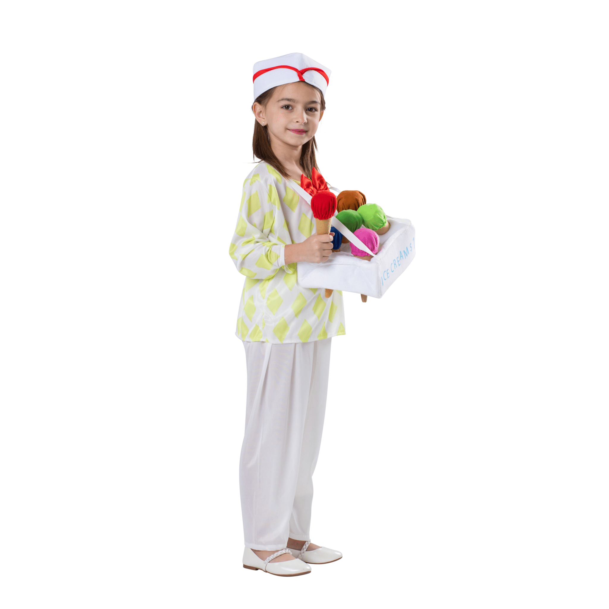  Dress Up America Ice Cream Vendor Costume - Kids by Dress Up America - Large (12-14) - Bonton