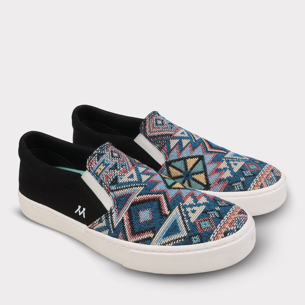  Mykos Piper Women's Slip-on Shoe - Black/Multi - Bonton