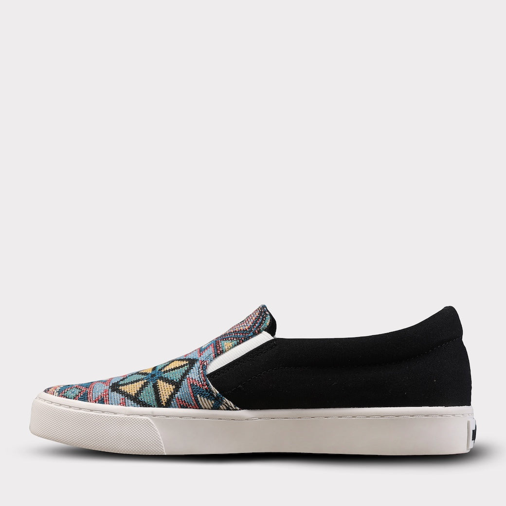  Mykos Piper Women's Slip-on Shoe - Black/Multi - Bonton