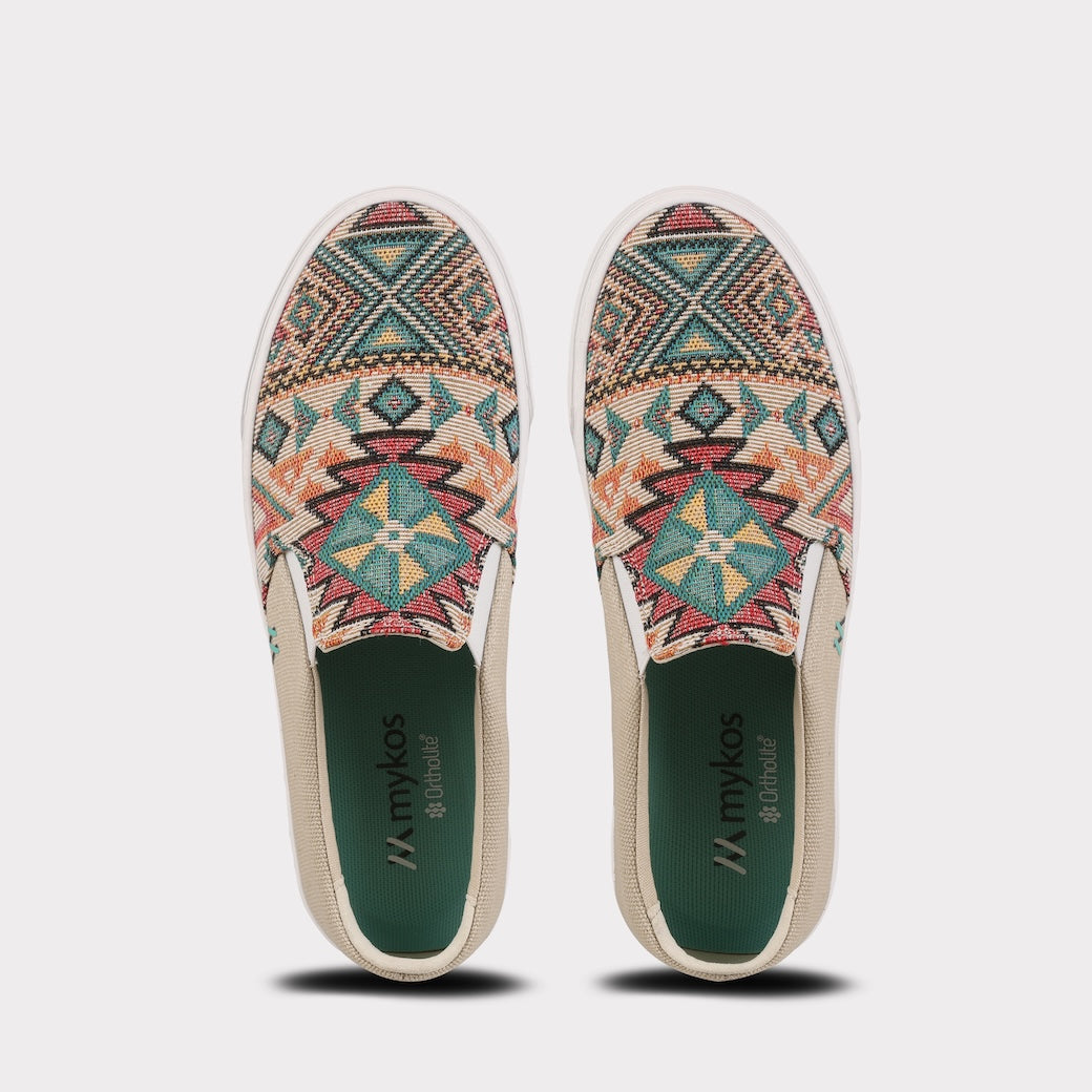  Mykos Piper Women's Slip-on Shoe - Black/Multi - Bonton