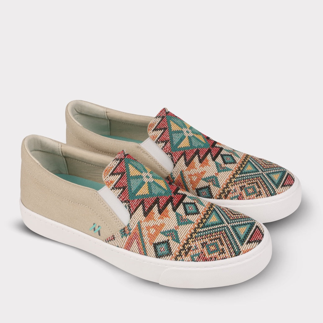  Mykos Piper Women's Slip-on Shoe - Black/Multi - Bonton