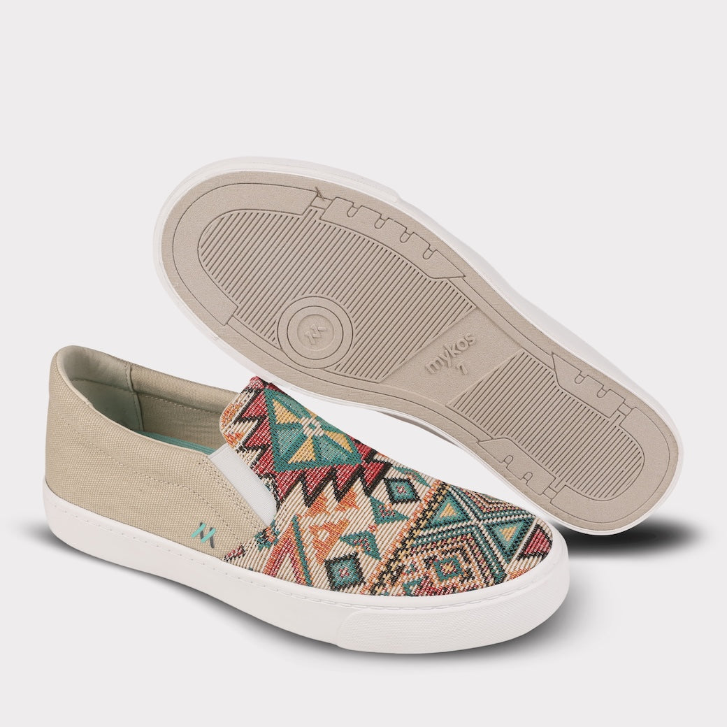  Mykos Piper Women's Slip-on Shoe - Black/Multi - Bonton