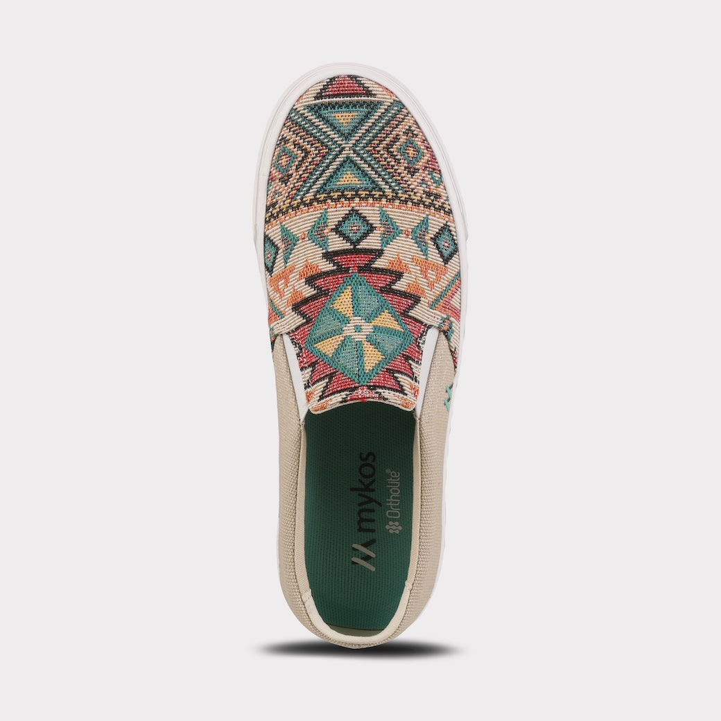  Mykos Piper Women's Slip-on Shoe - Black/Multi - Bonton