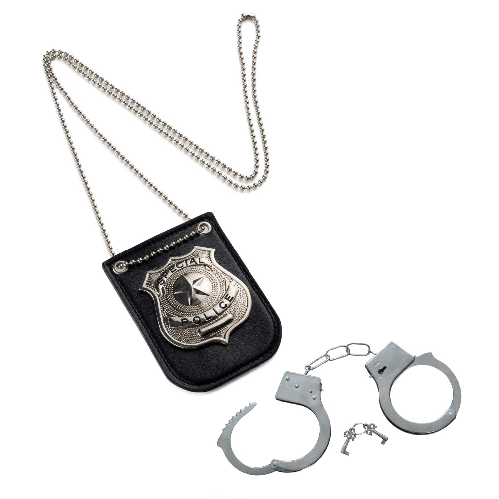  Dress Up America Police Badge and Handcuff Set - Kids by Dress Up America - Default Title - Bonton