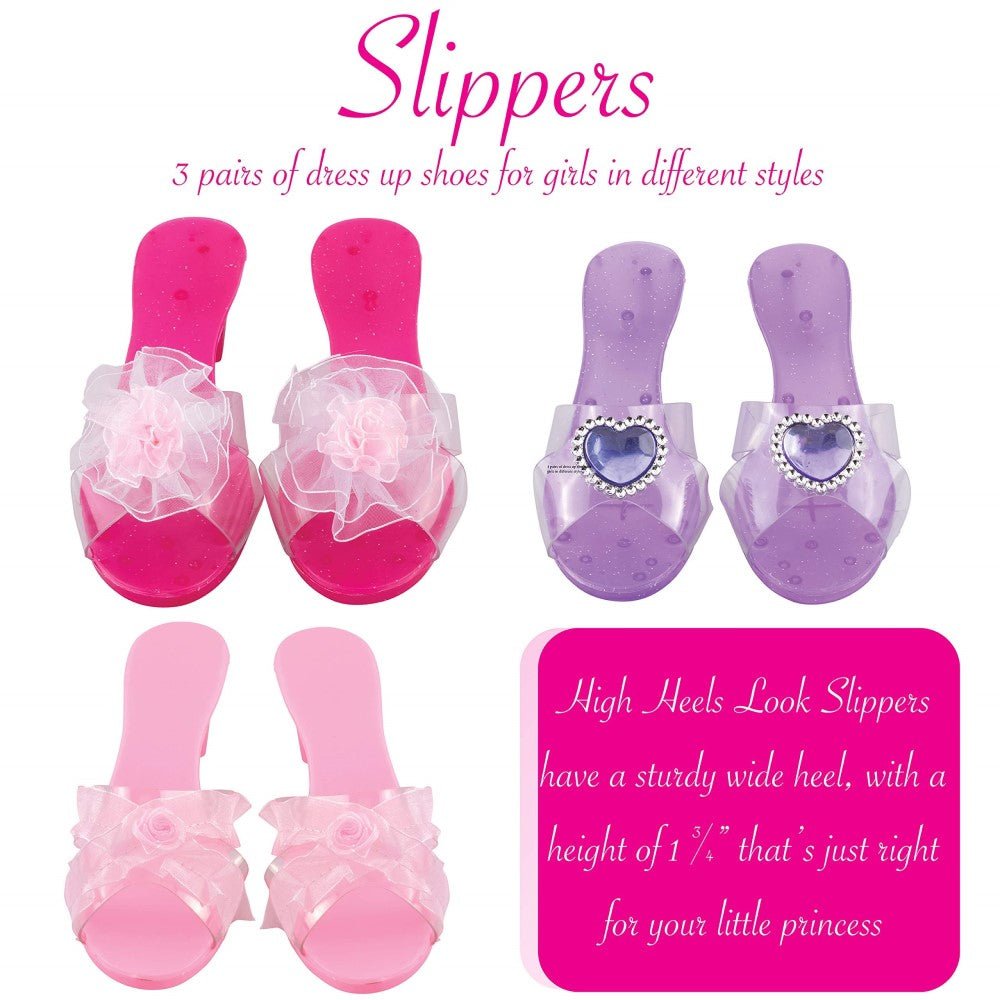  Dress Up America Princess Jewelry, Shoes and Tiara Set - Kids by Dress Up America - Default Title - Bonton