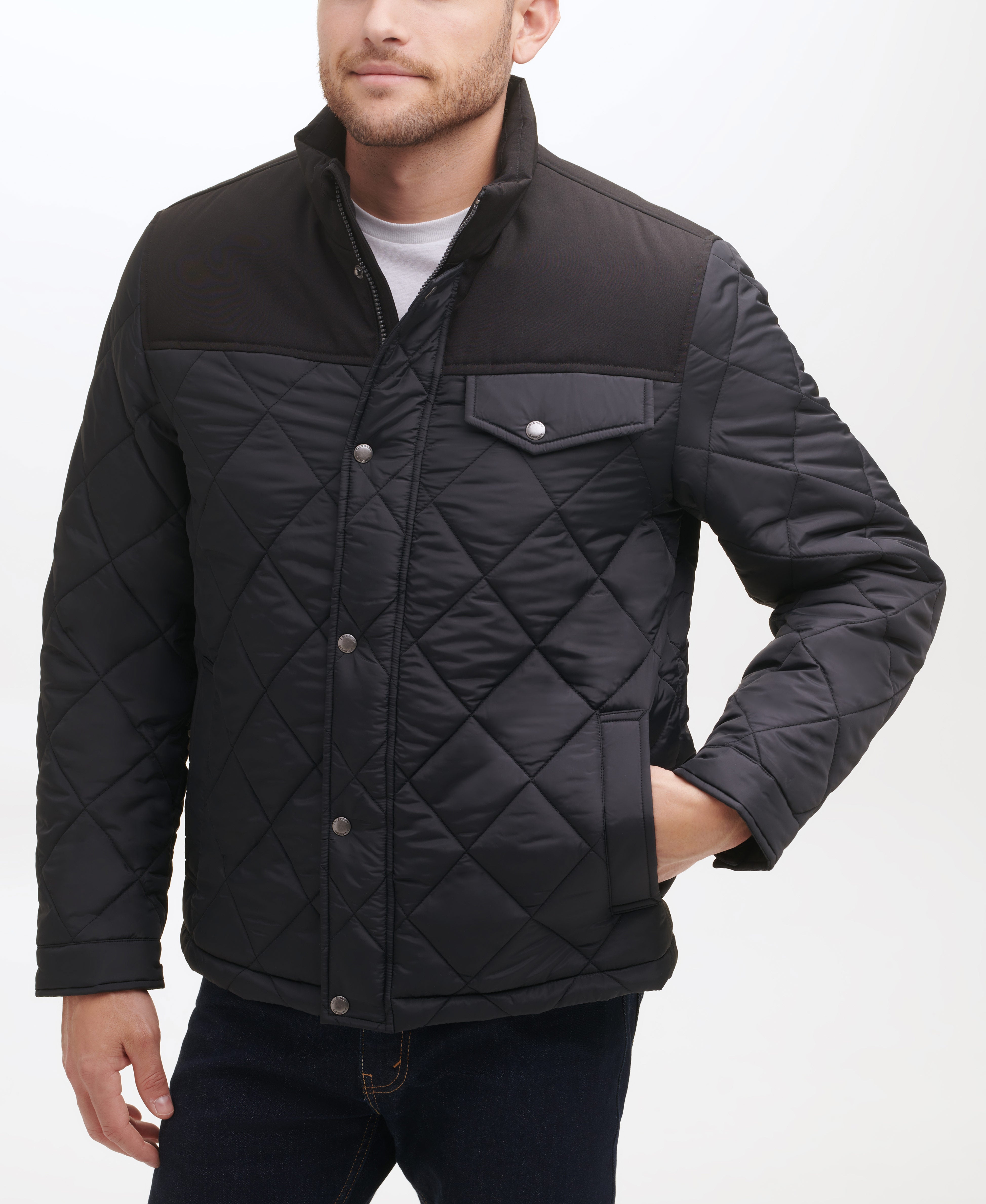  Cole Haan Men's Water Resistant Jacket - Navy - Bonton