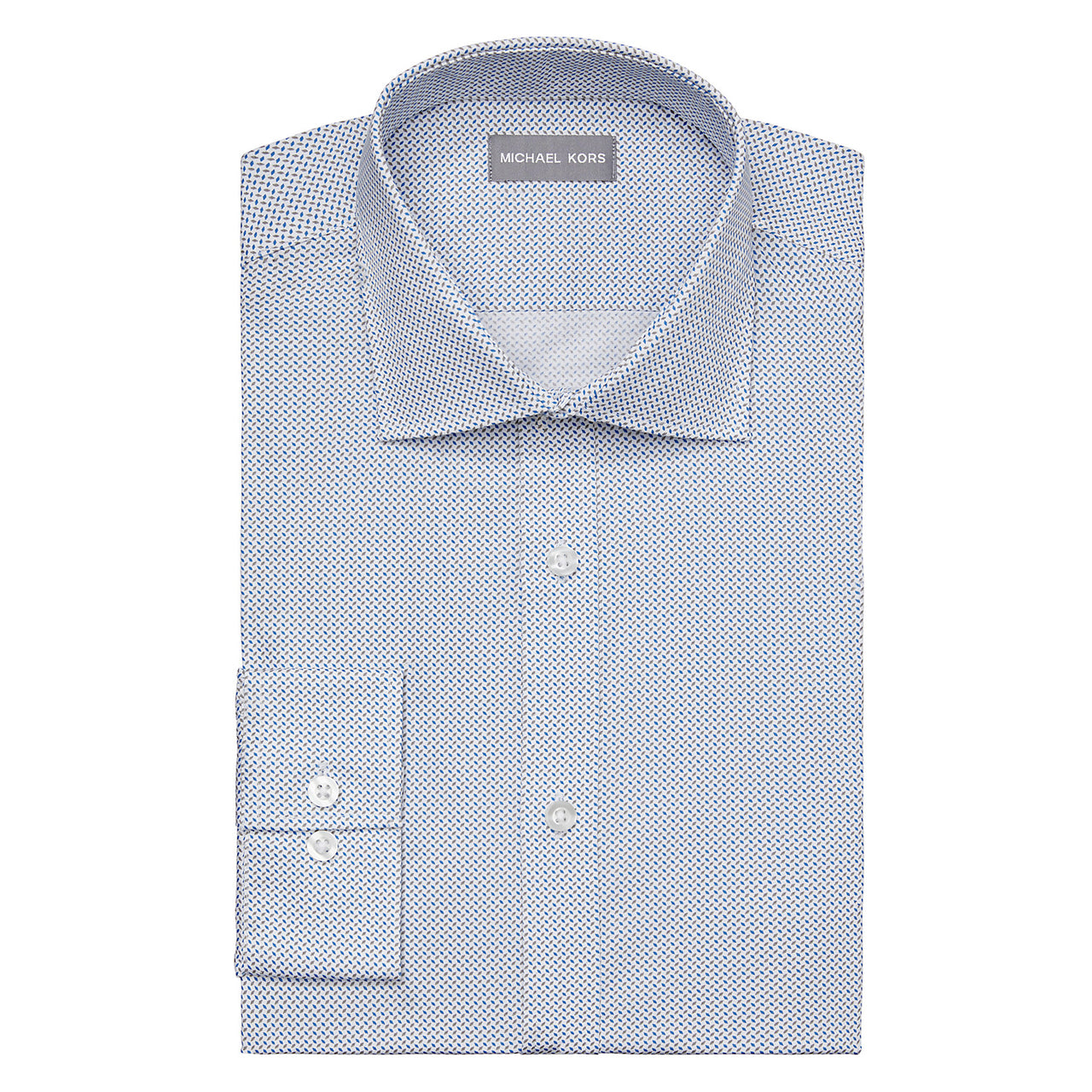 Michael Kors Michael Kors Slim Fit Mod Print Dress Shirt Azure - Azure - Bonton