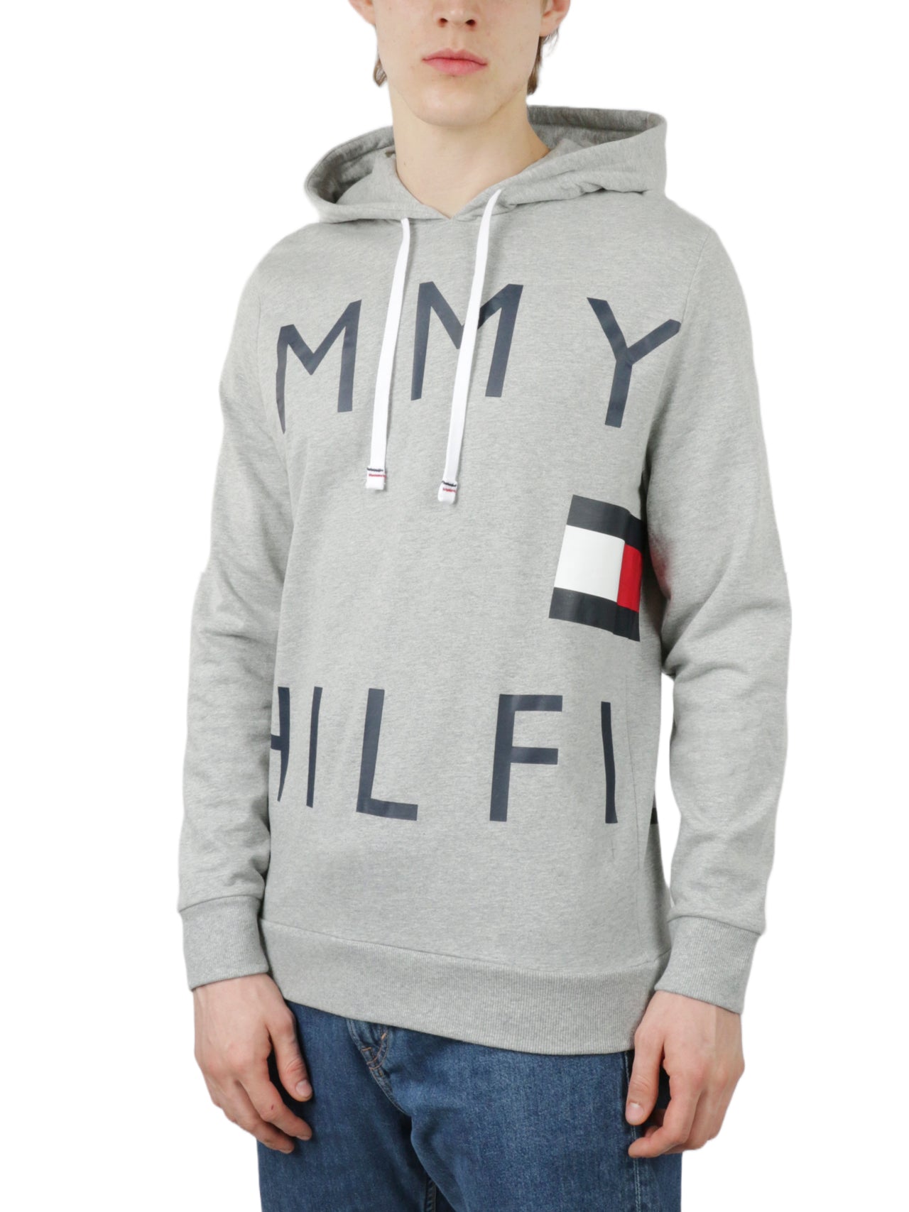  Tommy Hilfiger Long Sleeves French Terry Hoodie - Grey Heather - Bonton