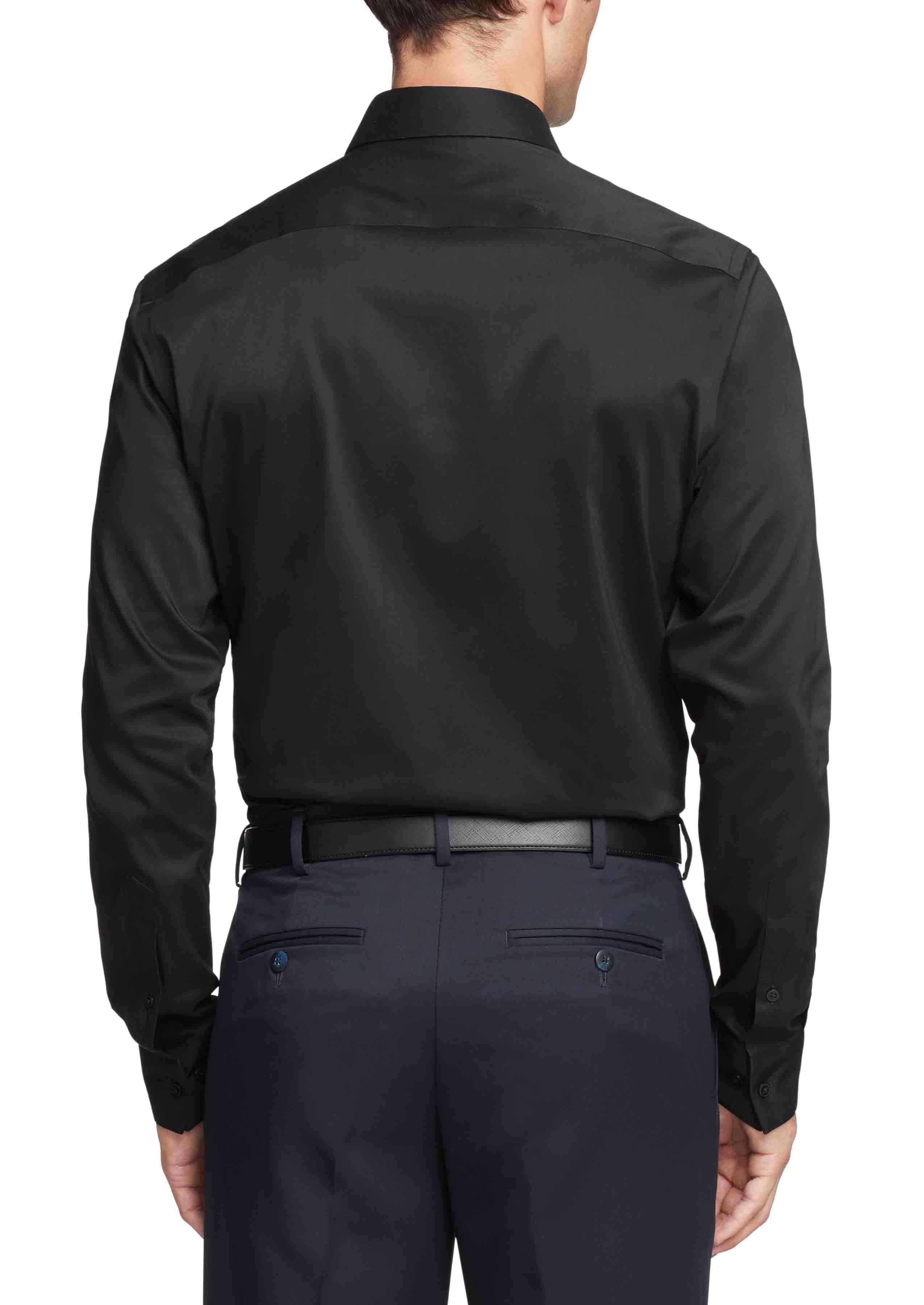  Van Heusen Van Heusen Regular Fit Ultra Wrinkle Free Stretch FLEX Solid - Black - Bonton