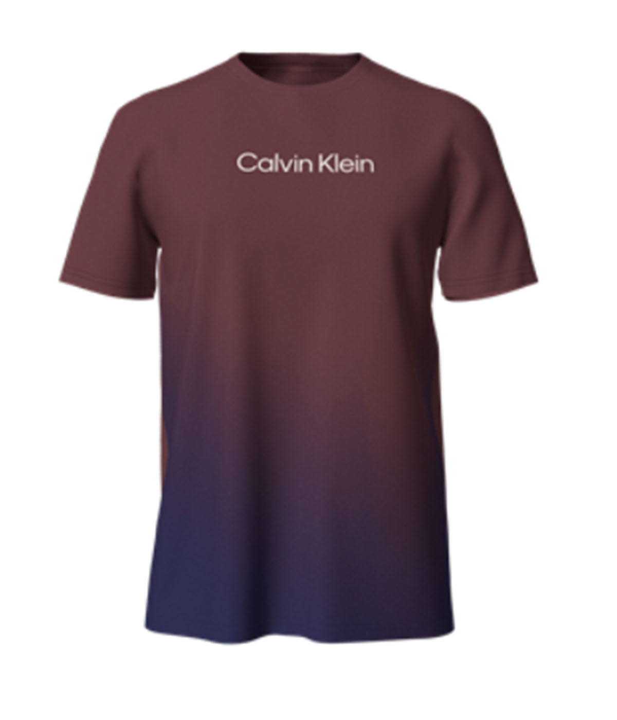  Calvin Klein Short Sleeves Linear Logo Crew Tee - Alpine Berry - Bonton