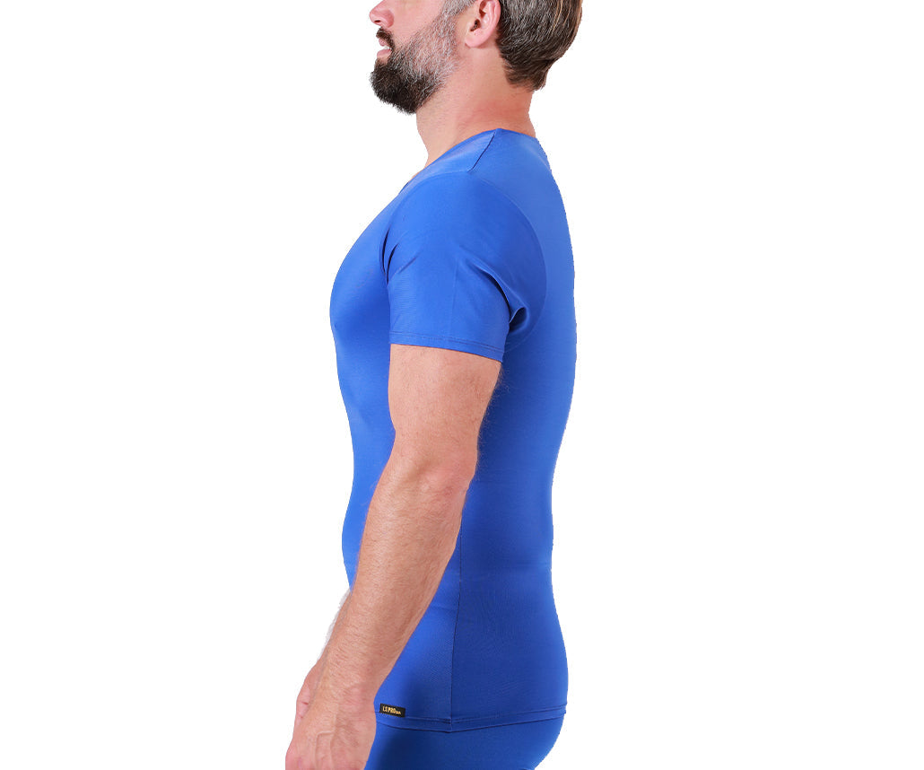  InstantFigure Insta Slim Big and Tall Activewear Compression Crew Neck TA0001BT - Army - Bonton