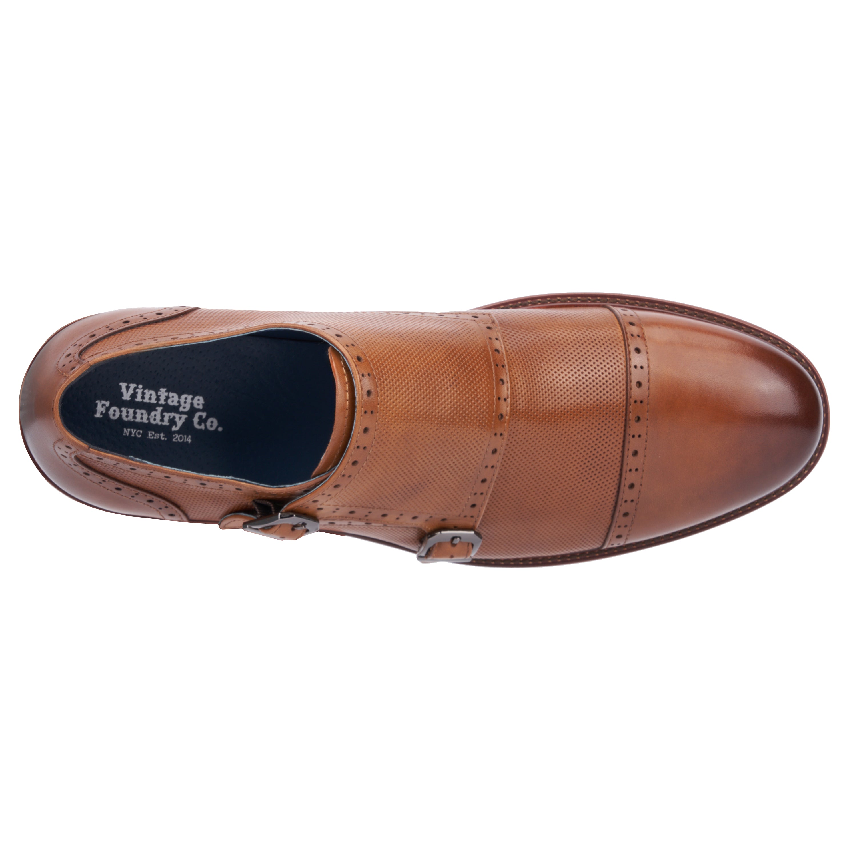  Vintage Foundry Co. Men's Morgan Dress Monk Strap - Tan - Bonton